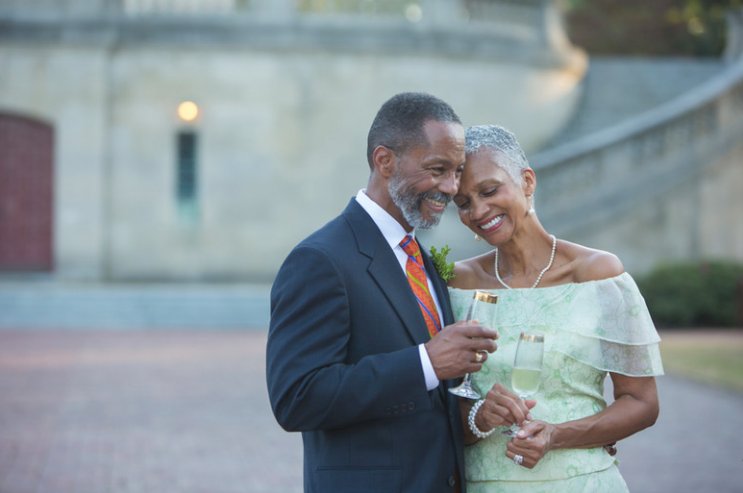 Couple celebrating decades of covenant marriage together